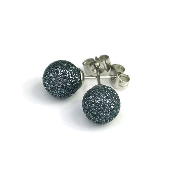 Ohrstecker Edelstahl Sparkling silver/grey NEU