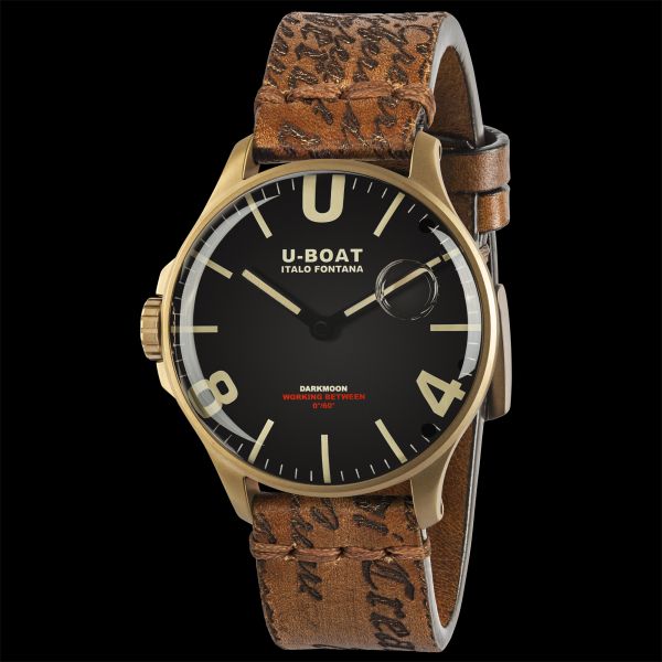 U-BOAT DARKMOON 44 mm IP Bronze Quarz Armbanduhr NEU