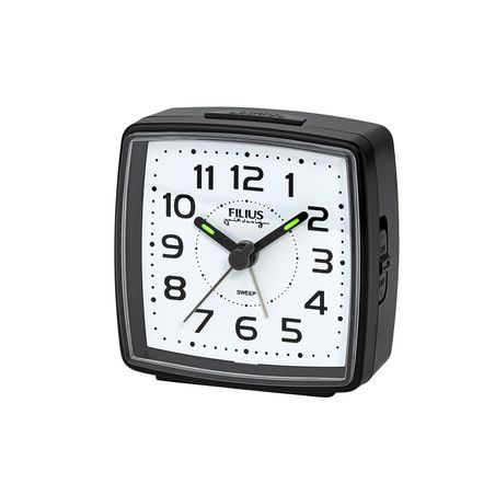 Filius Zeitdesign Quarzwecker schwarz Ref. 0600 NEU