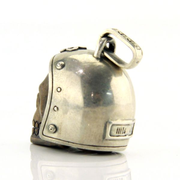 JJJ LA Anhänger Herren "BIKER SKULL BLACK" 925er Silber Bronze geschwärzt NEU