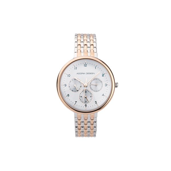Adora Design Damen Armbanduhr AD8063 Edelstahl IP Roségold beschichtet
