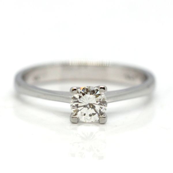 Solitär Diamant Ring750er Weißgold 0,59 Ct Diamant im Brillantschliff Pi 2 GR 60 (10840)