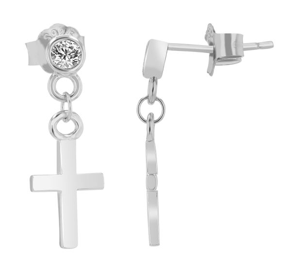 Ohrstecker "Christmar" Kreuz Ohrstecker 925er Silber rhodiniert 5300420-002 NEU