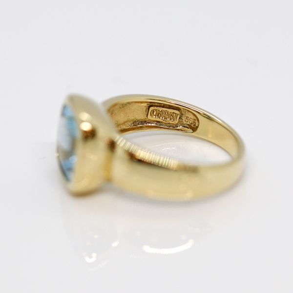 Blau Topas Ring 585er Gelbgold (31442)
