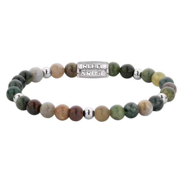 Rebel & Rose Armband "Indian Summer Silverr" 6 mm RR-60123-S-S 16,5 cm NEU