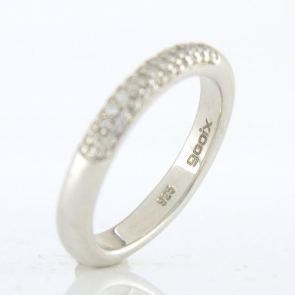 GOOIX Damen Ring Rund 925er Silber Zirkonia GR 52 NEU UVP.: 79,-