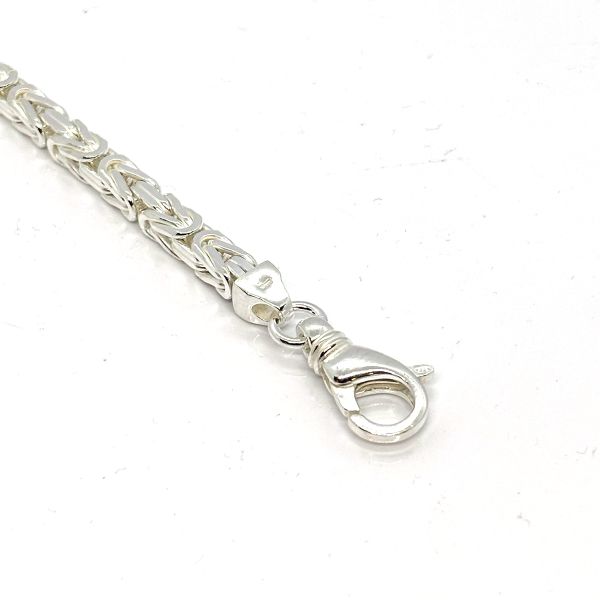 Königsketten Armband 925er Silber rhodiniert 21 cm 5,5 mm NEU