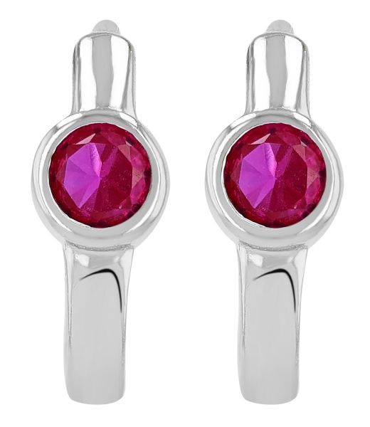 Creolen "Mexine" 925er Silber rhodiniert pinke Zirkonia 5300688-003 NEU