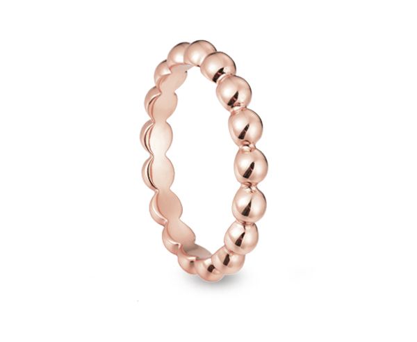 Ring "Balls" Damen 925er Silber Rosé vergoldet Gr 58 ES90029016 NEU