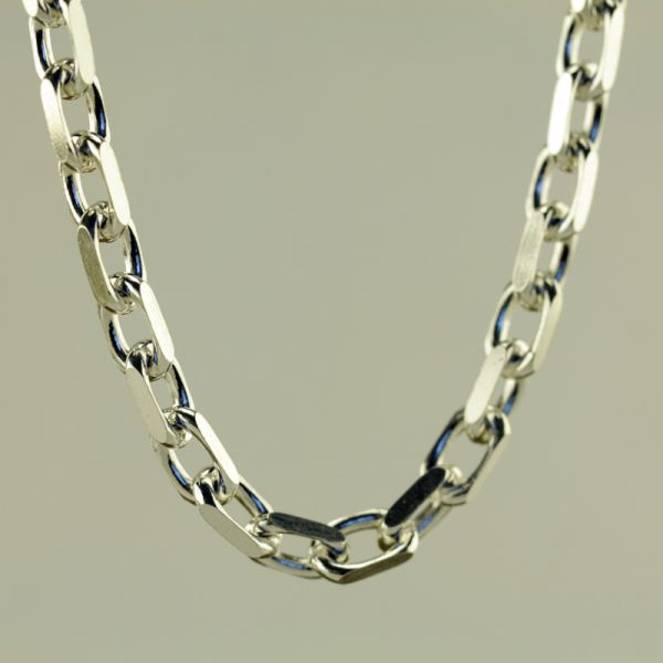 Halskette Ankerkette MASSIV 925er Sterling Silber rhodiniert 70 cm / 5,5 mm Breit NEU