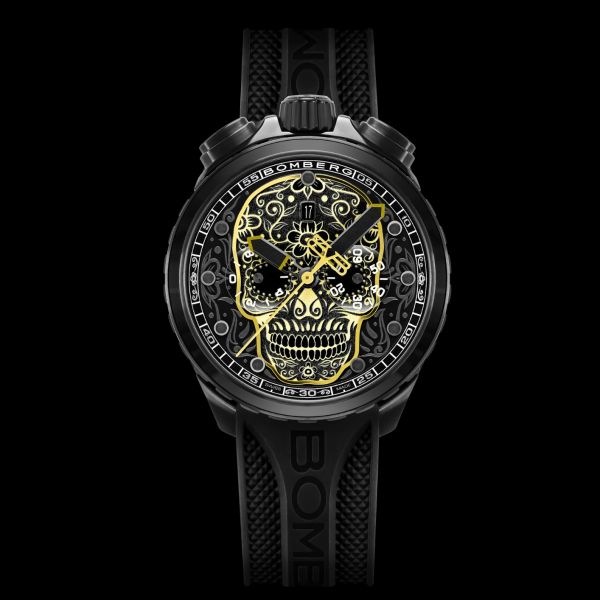 BOMBERG BOLT-68 HERITAGE SUGAR SKULL GOLDEN BS45CHPBA.060-8.12 Ltd. Edition NEU