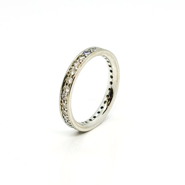 Memoire Ring 585er Weißgold ca.1,55 Ct Diamanten im Brillantschliff GR 67 (28184)