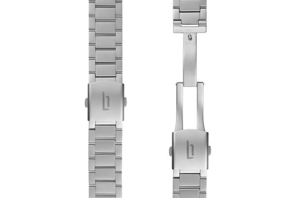 Lilienthal Berlin Metall Armband Gliederarmband Faltschließe silber NEU