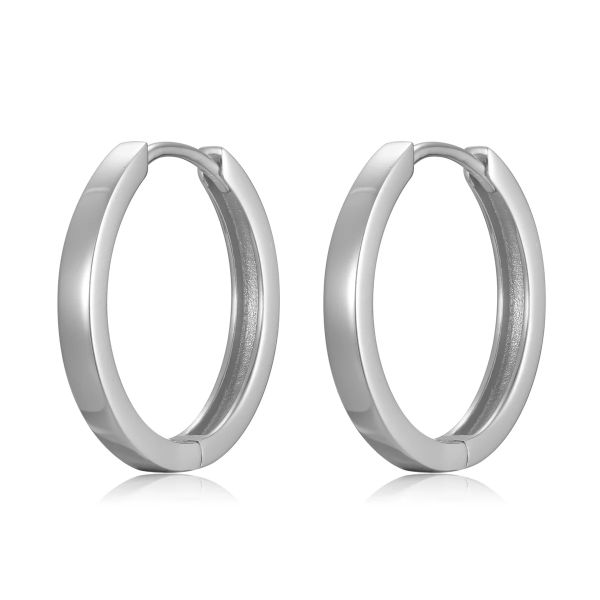 Creolen "Huggies" 925er Silber rhodiniert Ø 20 mm BE04519 NEU