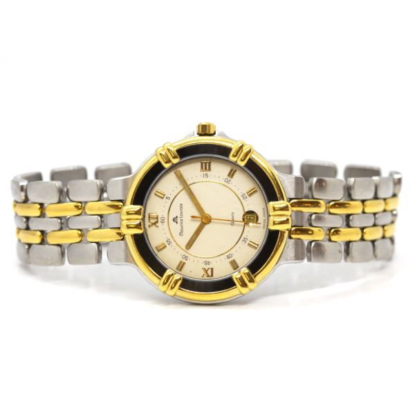 Maurice Lacroix Calypso Unisex Armbanduhr Edelstahl Quarz Ref. 95327 Ø 35 mm (12479)