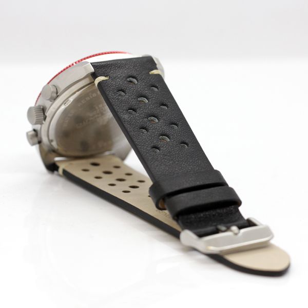 Adora Nautic Herren Armbanduhr Chronograph stahlfarben/ rot AN2312