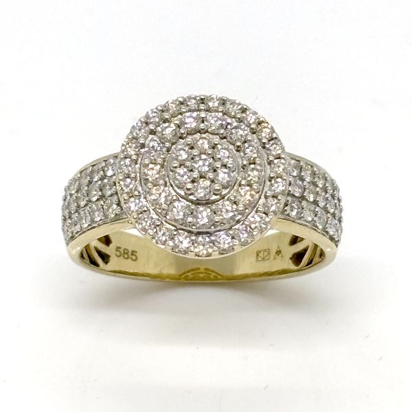Brillant Ring 585er Gelbgold ca. 1,14 Ct Diamanten im Brillantschliff GR 60 (PF5213)