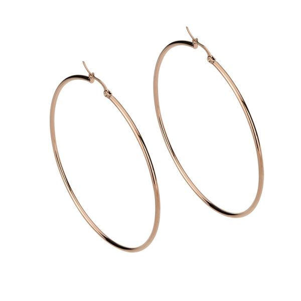 Creolen Schaniercreolen Edelstahl PVD Roségold Ø 70 mm ST-00238O NEU