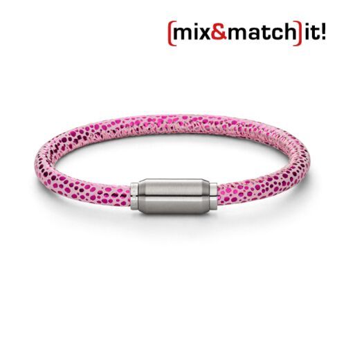 monomania (mix&match)it! Armband Leder neon-pink 19 cm NEU