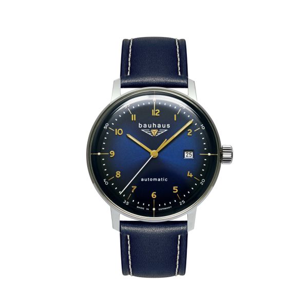 Bauhhaus "Dessau" Herren Armbanduhr Date Automatic Ref.: 2064-3 NEU