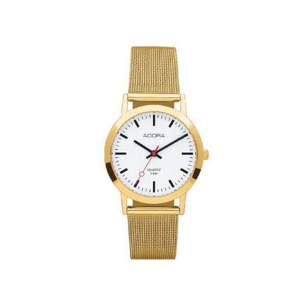 Adora Herrenarmbanduhr Quarz IP goldfarben AB6488