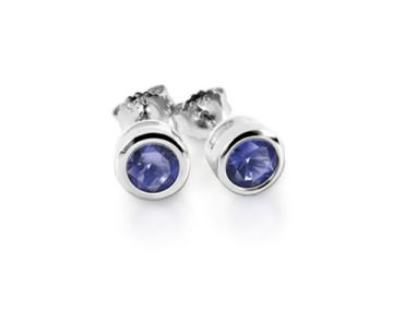 Ohrstecker Tansanit facettiert 5 mm 925er Silber rhodiniert ES90020176 NEU