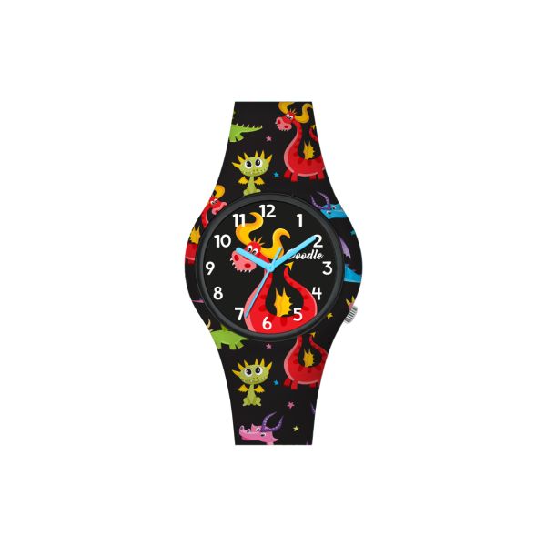 Doodle Kinder Armbanduhr "LITTLE DRAGONS" DO32012 Ø 32 mm NEU