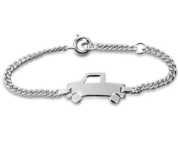 Armband Kinder Gravurplatte "AUTO" 925er Silber ES90023620 NEU