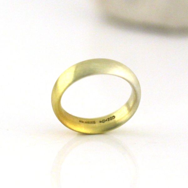 Niessing Ring 750er Gelbgold Weißgold im Verlauf gebürstet / mattiert GR 55