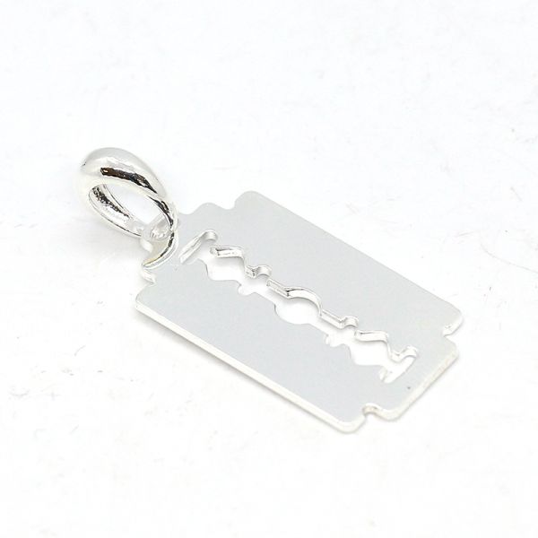 Anhänger Razor Rasierklinge 925er Silber ca. 19 x 46 mm NEU