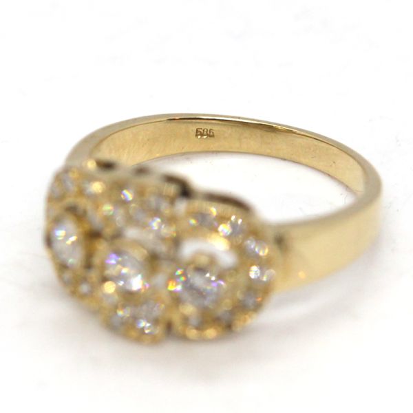 Diamant Ring 585er Gelbgold GR 56 ca. 0,78 Ct Diamanten im Brillantschliff (17825)