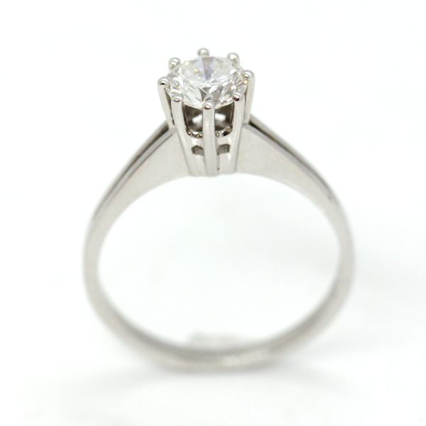 Solitär Diamant Ring 750er Weißgold 0,76 Ct Diamant im Brillantschliff GR 56 (17404)