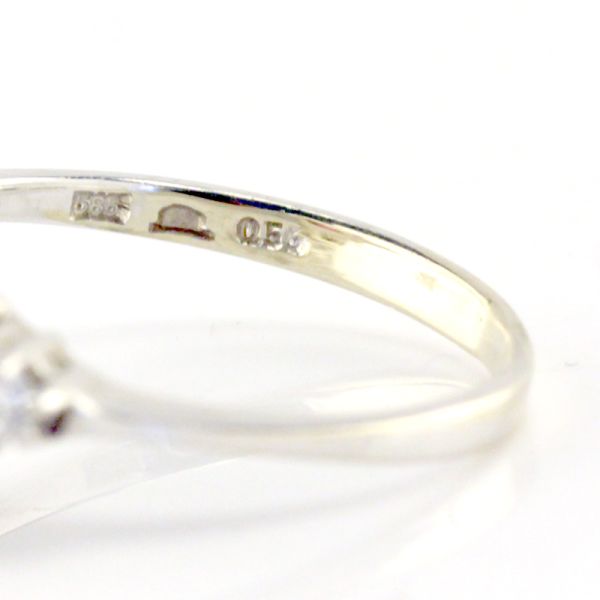 Turmalin Diamant Ring 585er Weißgold GR 54 0,56 Ct Brillanten (4831)