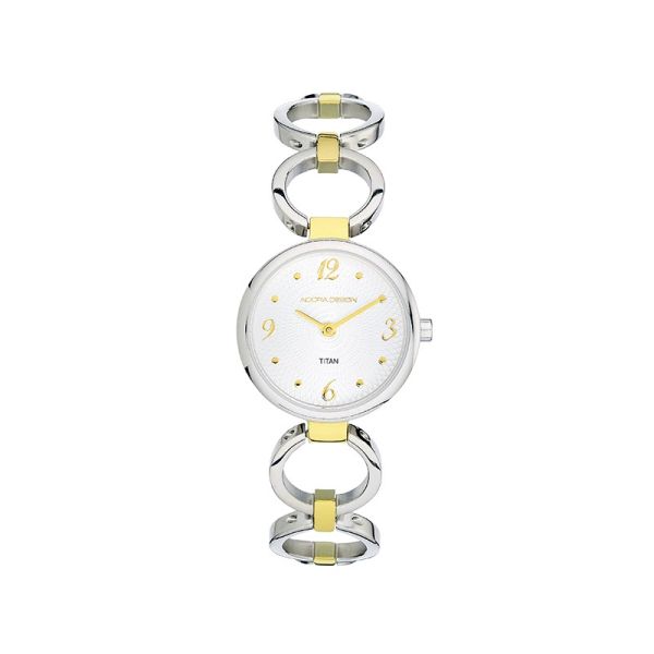 Adora Damen Armbanduhr Titanl IP Gold/Silber AD8573 NEU
