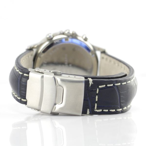 MC Damen Chronograph Damen Armbanduhr Edelstahl blaue Zirkonia (P13)