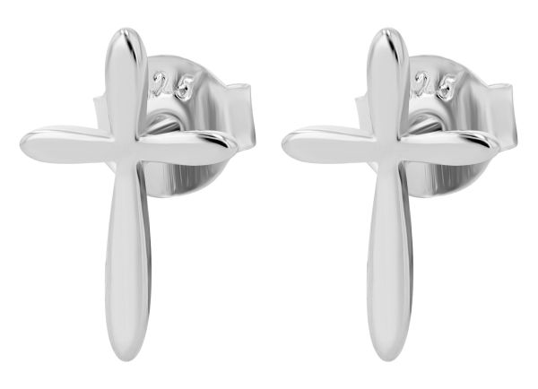 Ohrstecker "Heba" Kreuzohrstecker 925er Silber rhodiniert 5300435-002 NEU