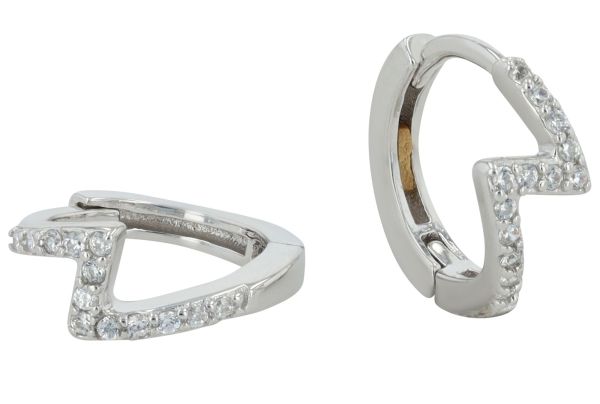 Creolen "Mathilde" 925er Silber rhodiniert Zirkonia 5300386-001 NEU