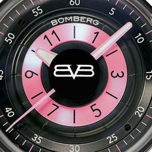 BOMBERG BB-01 LADY PINK Edelstahl PVD Black Lederband Ronda Kaliber NEU