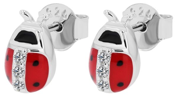 Ohrstecker "Itzel" Marienkäfer 925er Silber Emaille Zirkonia 5300487-001 NEU