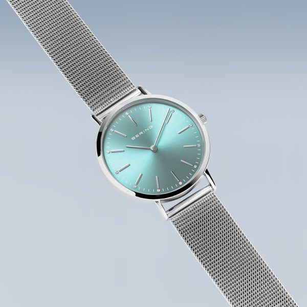 BERING Damen Armbanduhr Charity Set silber glänzend 14134-005-GWP NEU