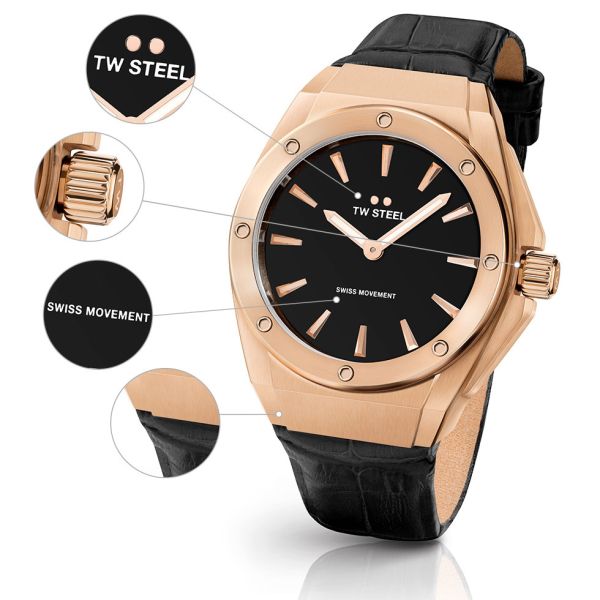 TW STEEL CE4026 CEO TECH 38 mm Lady Damen Armbanduhr PVD Rosé NEU