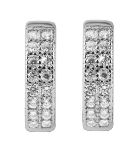 Creolen "Conny" 925er Silber rhodiniert Zirkonia 5300161-001 NEU