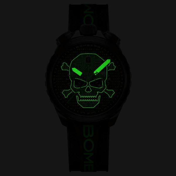 BOMBERG BOLT-68 HERITAGE CYBER SKULL GREEN PACK BS45CHPBA.072-1.12 Ltd. Edition NEU