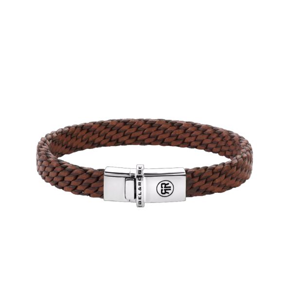 Rebel & Rose Armband "Woven Brown" 925er Silber 19 cm RR-L0162-S-M NEU