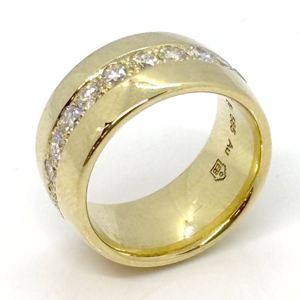 Diamant Ring 585er Gold Goldschmiedearbeit 0,90 Ct Diamnten im Brillantschliff Ringgröße 52 (34368)