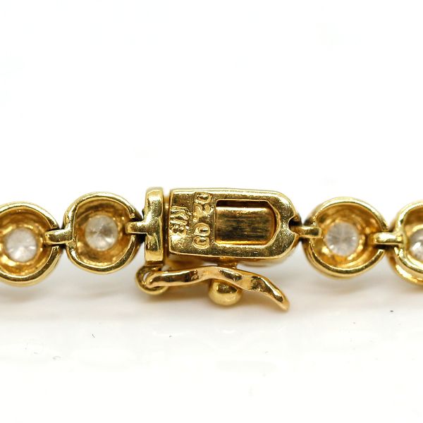 Tennisarmband 750er Gelbgold 43 Diamanten im Brillantschliff 2,00 Ct 19 cm (24943)