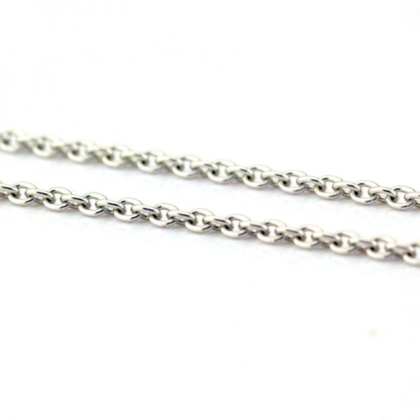 Halskette Ankerkette 925er Sterling Silber rhodiniert 38 cm / 1,2 mm Breit NEU