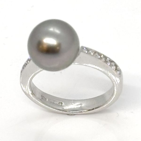 Tahitiperl-Diamantring 750er WG von Wempe GR 51 (27077)