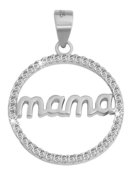 Anhänger MAMA "Ommy" 925er Silber rhodiniert Zirkonia 5310080-001 NEU