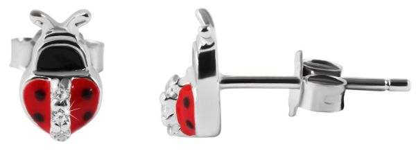 Ohrstecker "Maribel" Marienkäfer 925er Silber rhodiniert Zirkonia 5300150-001 NEU
